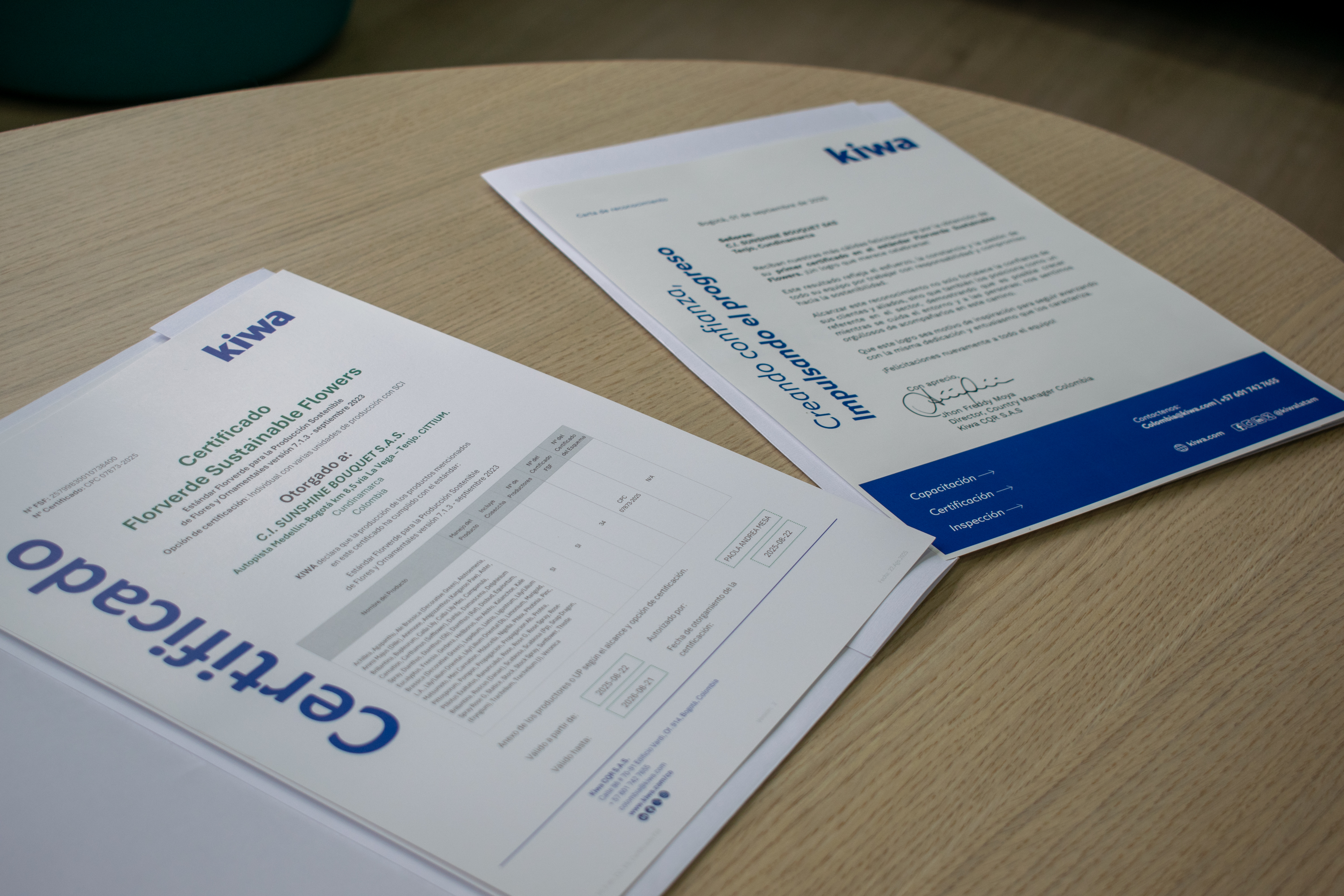 Sunshine certificacion FlorVerde