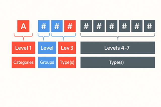 Diagram illustrating a hierarchical structure with different levels: Level 1 labeled 