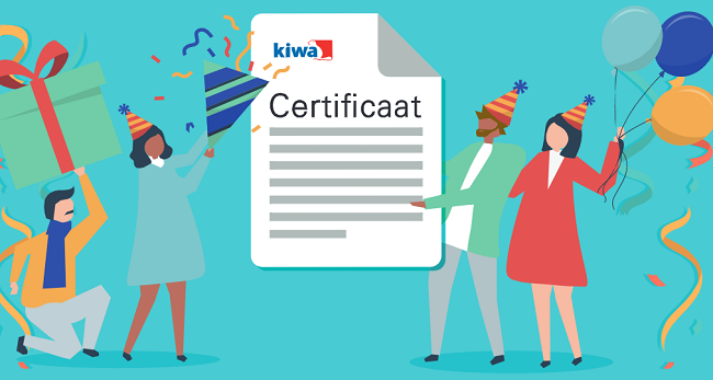 Illustratie Kiwa certificaat uitreiking
