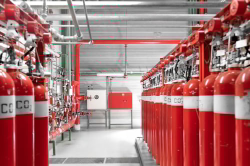 Extinguishing gas system