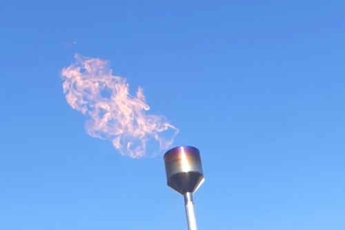 Screenshot video: Affakkelen waterstof